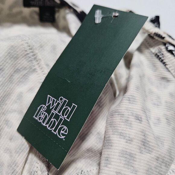 Wild Fable Leopard Print Cami Slip Dress Womens Sz XS Lace Trim Spaghetti Strap - Picture 3 of 8